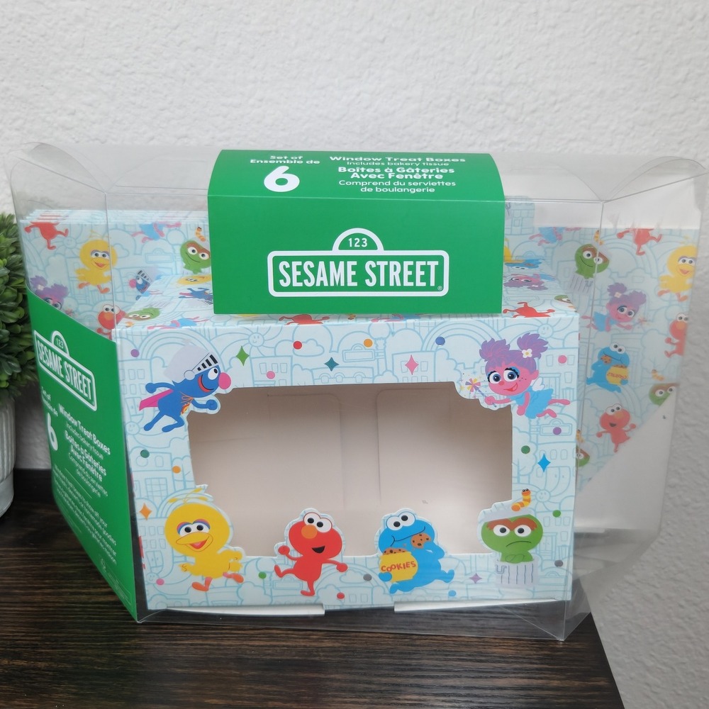 Sesame Street Window Treat‎ Boxes Set 6 Elmo & Friends Birthday Party